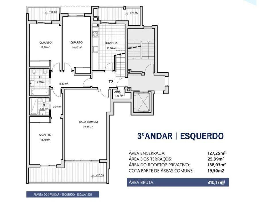 Apartamento T3 para Venda em Montenegro Foto 26