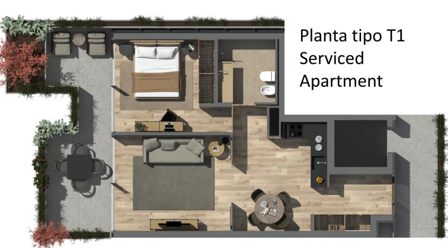Apartamento T1 para Venda em Matosinhos e Leça da Palmeira Planta 1