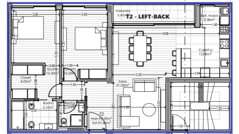 Apartamento T2 para Venda em Aguas Santas