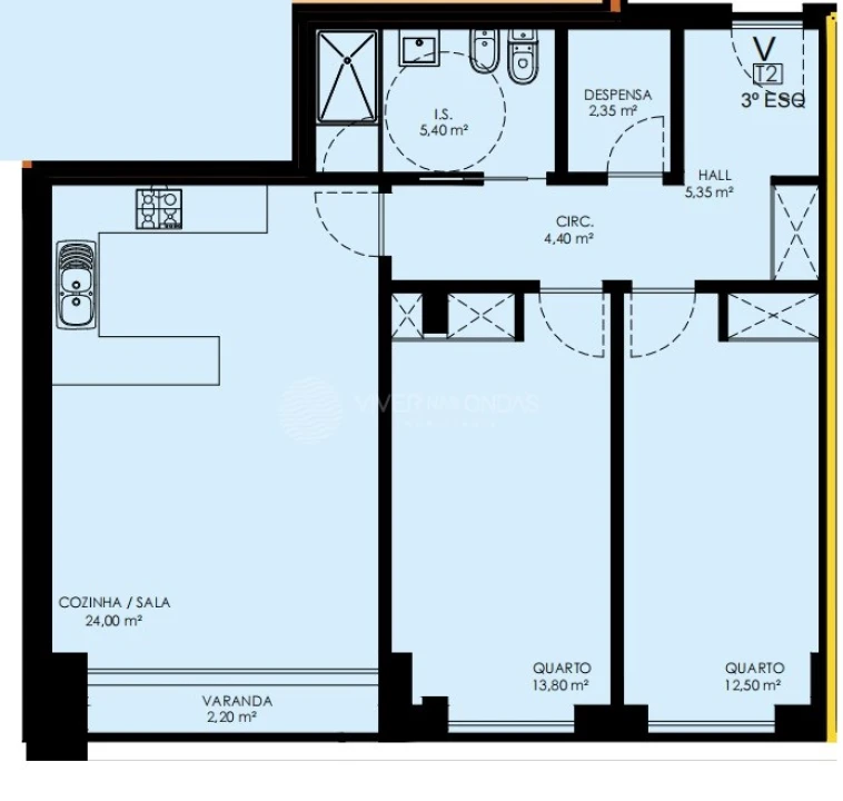 Apartamento T2 para Venda em Covilhã e Canhoso Foto 40