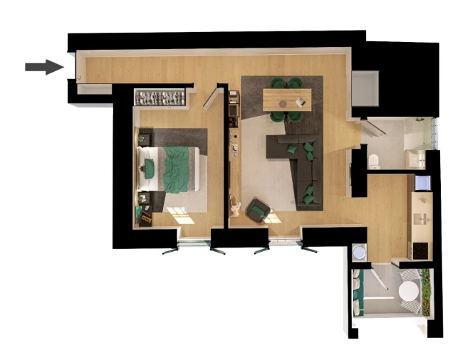 Apartamento T1 para Venda em Funchal (São Pedro) Planta 2
