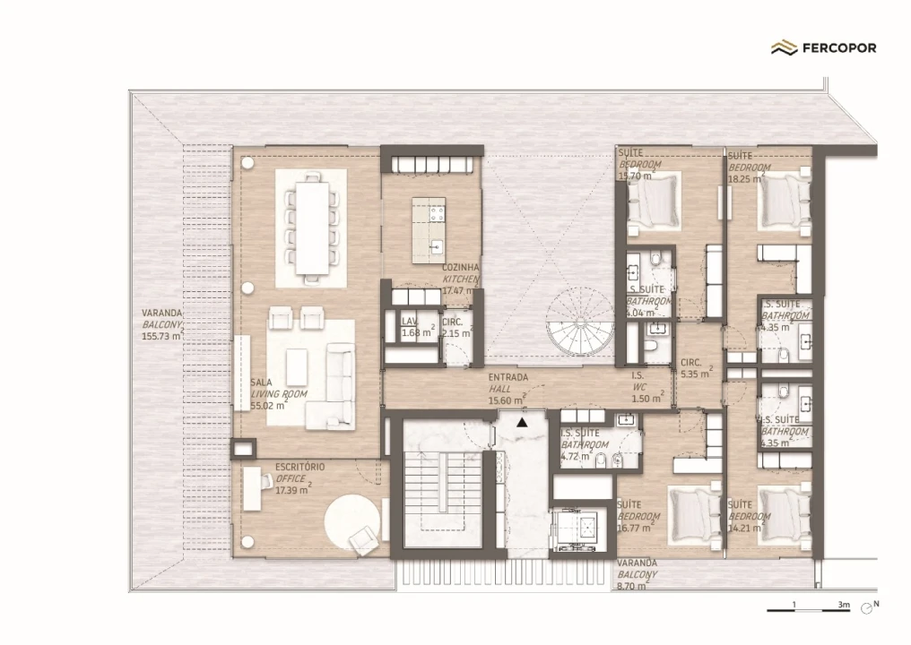 Apartamento T4 para Venda em Quarteira Planta 2