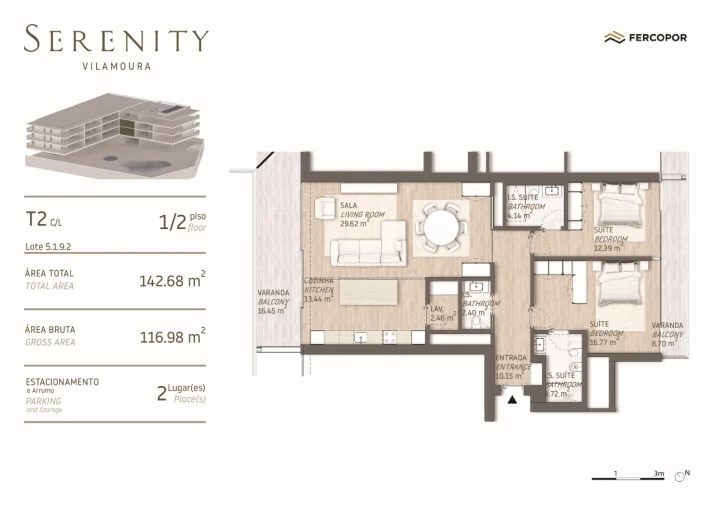 Apartamento T2 para Venda em Quarteira Planta 1