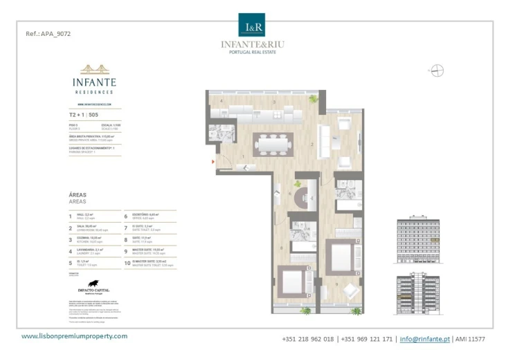 Apartamento T2 para Venda em Estrela Planta 1