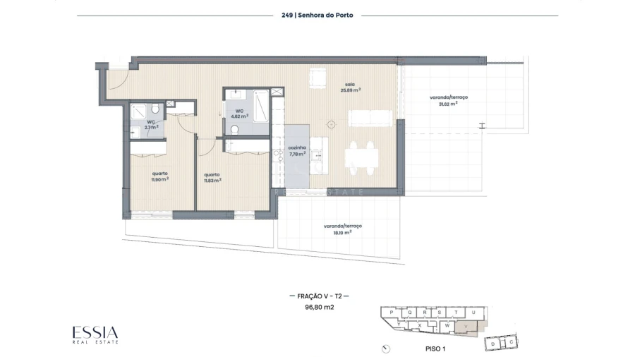 Apartamento T0 para Venda em Ramalde Planta 1