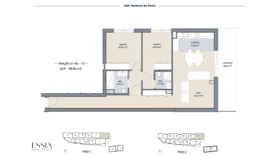 Apartamento T0 para Venda em Ramalde Planta 1
