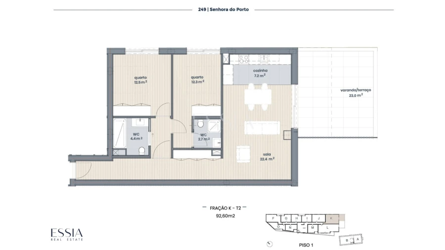 Apartamento T0 para Venda em Ramalde Planta 1