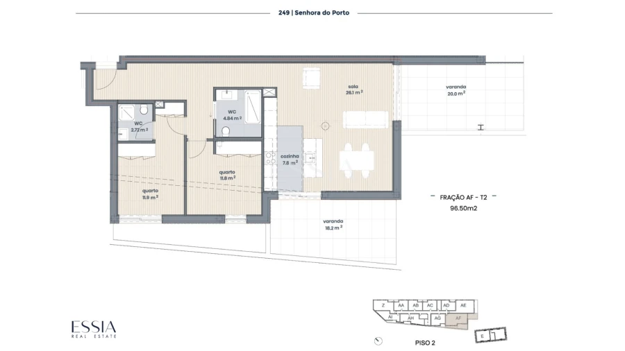 Apartamento T0 para Venda em Ramalde Planta 1