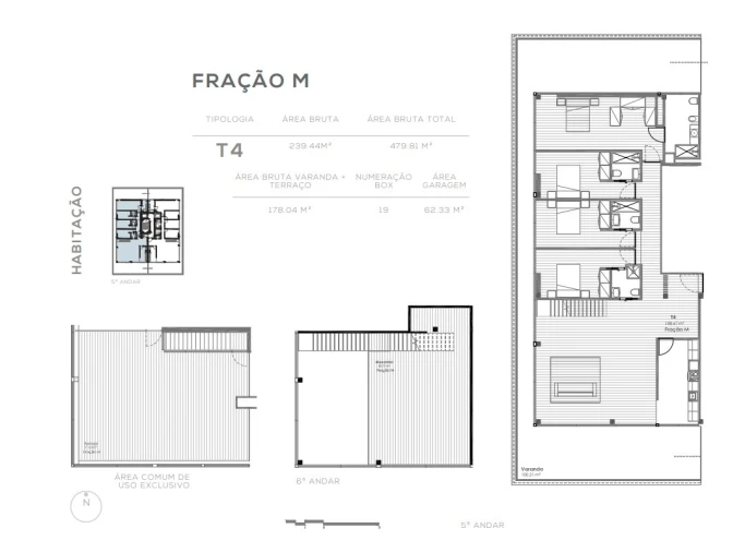 Apartamento T4 para Venda em Matosinhos e Leça da Palmeira Planta 1