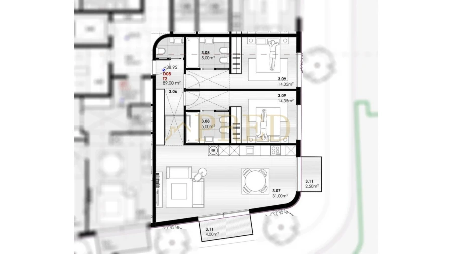 Apartamento T2 para Venda em Canidelo Foto 5