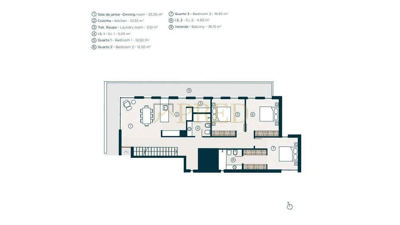 Apartamento T3 para Venda em Santa Marinha e São Pedro da Afurada Foto 10