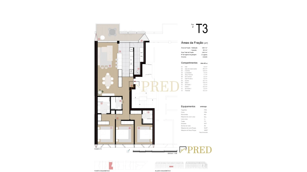 Apartamento T3 para Venda em Canidelo Foto 10
