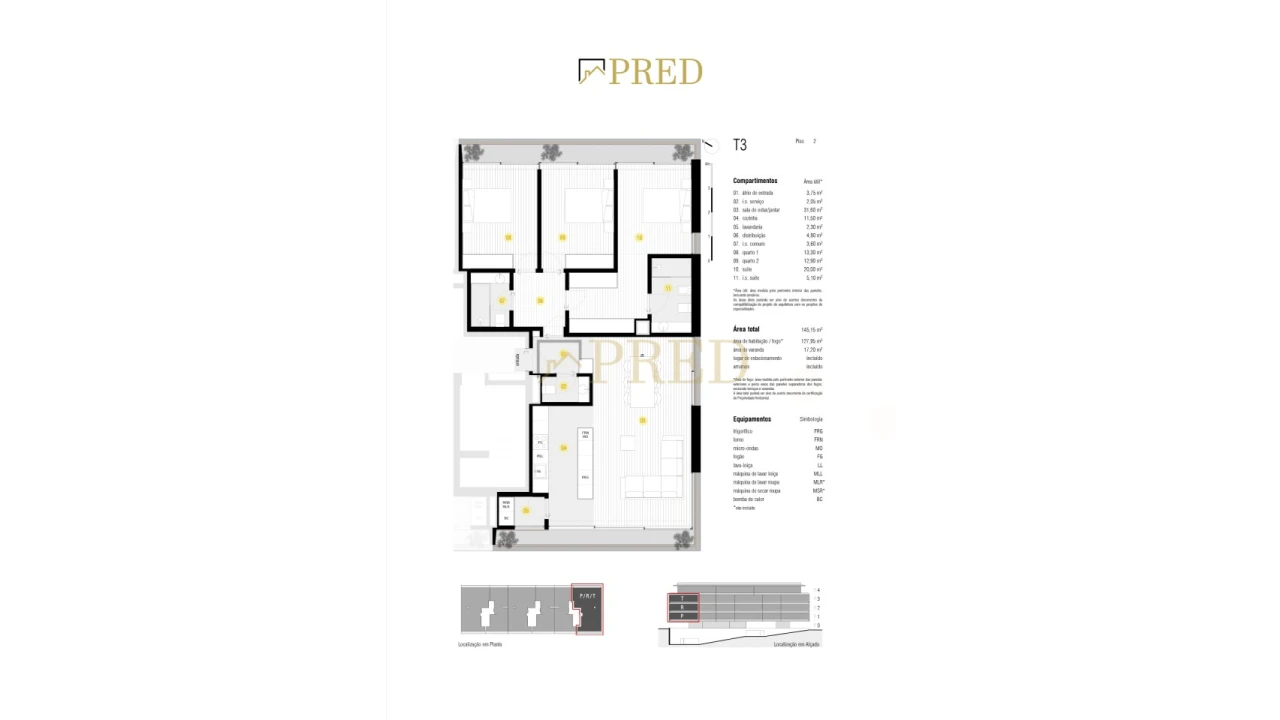 Apartamento T3 para Venda em Canidelo Foto 9