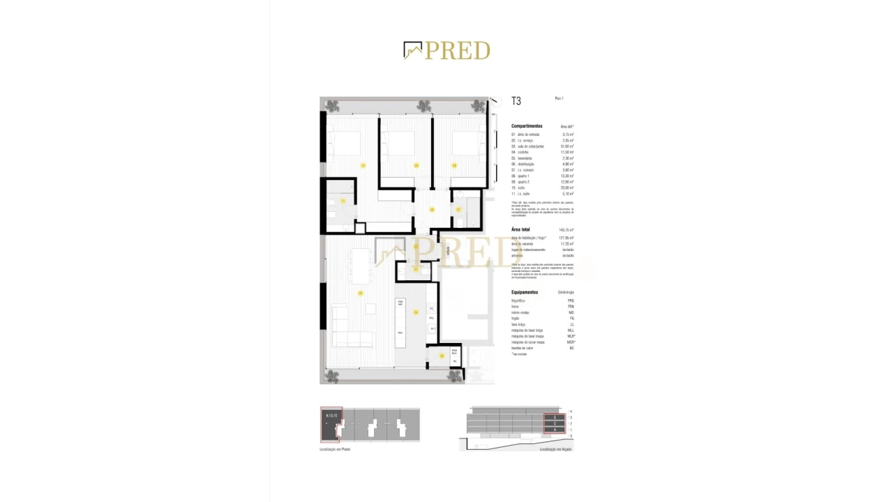Apartamento T3 para Venda em Canidelo Foto 10