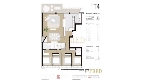 Apartamento T4 para Venda em Canidelo