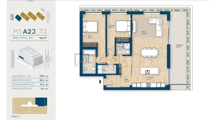 Apartamento T2 para Venda em Canidelo Foto 8