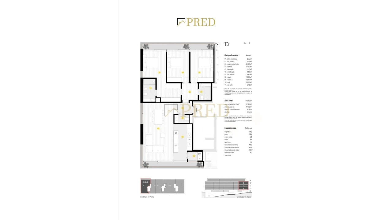 Apartamento T3 para Venda em Canidelo Foto 10