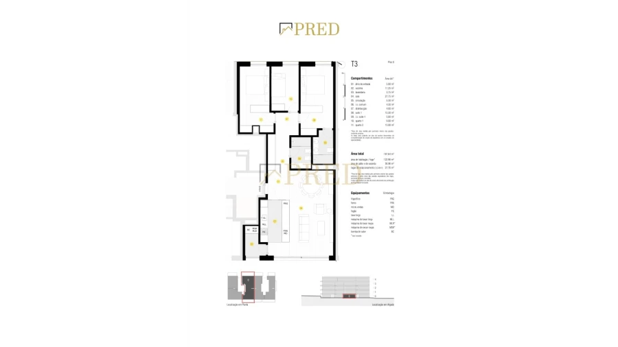 Apartamento T3 para Venda em Canidelo Foto 12