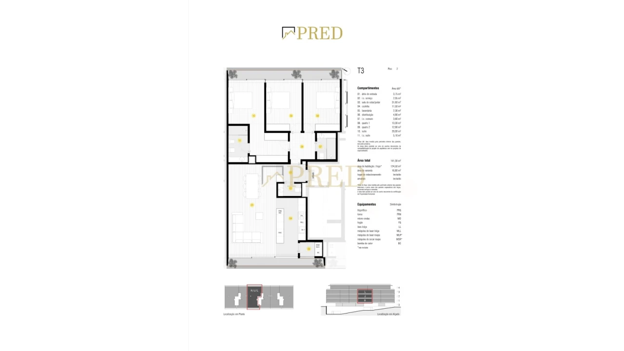 Apartamento T3 para Venda em Canidelo Foto 12
