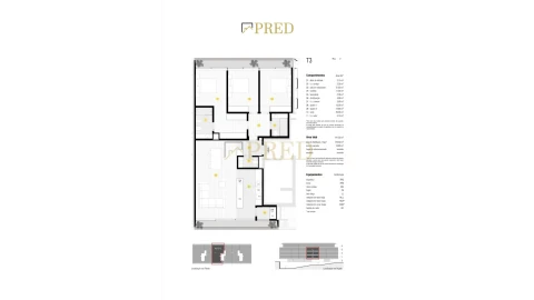 Apartamento T3 para Venda em Canidelo