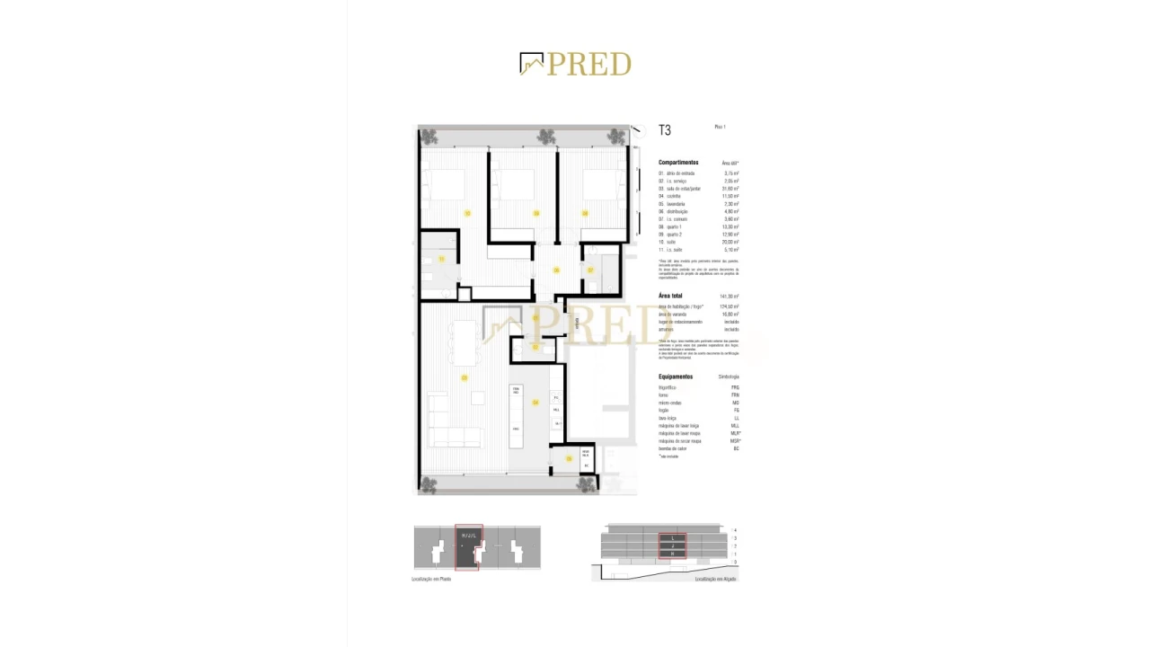 Apartamento T3 para Venda em Canidelo Foto 12