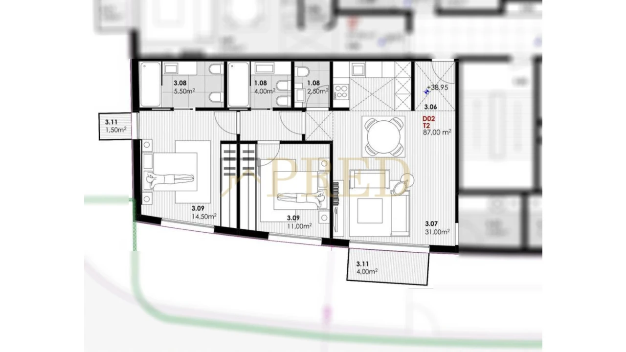 Apartamento T2 para Venda em Canidelo Foto 5