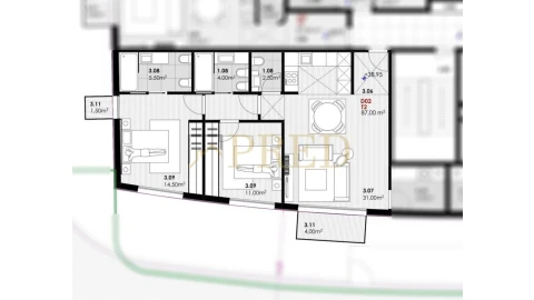 Apartamento T2 para Venda em Canidelo