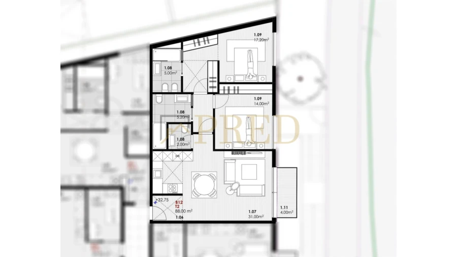 Apartamento T2 para Venda em Canidelo Foto 5