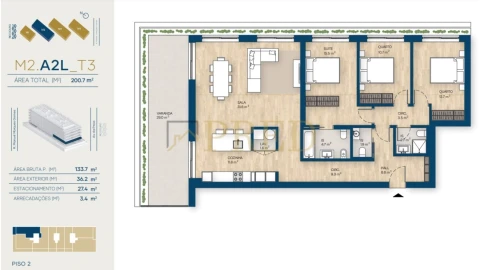 Apartamento T3 para Venda em Canidelo