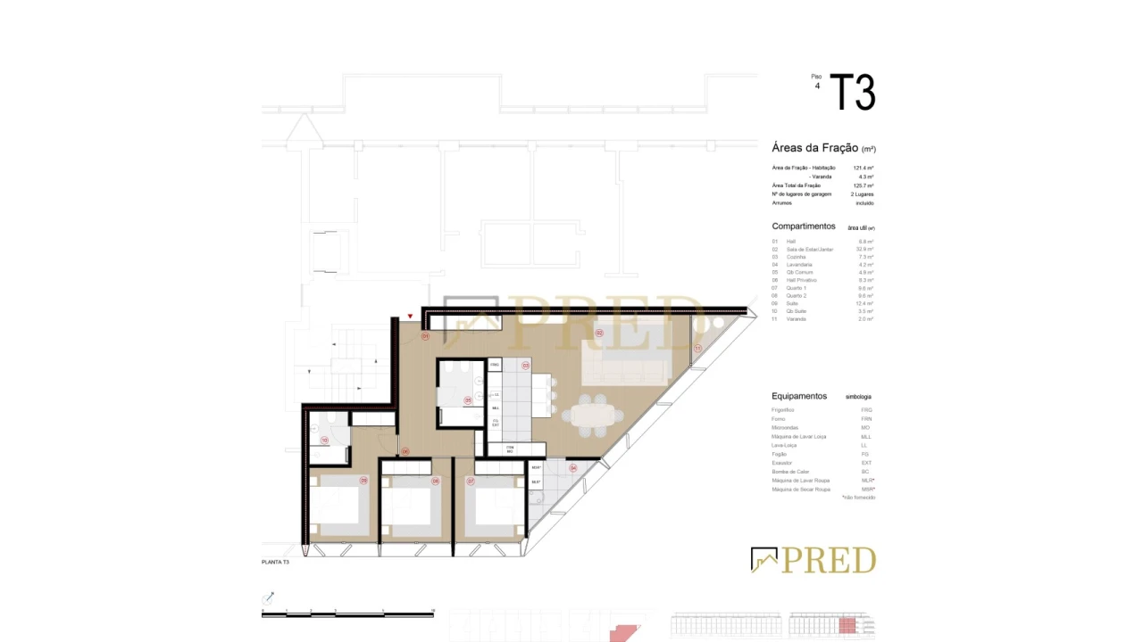 Apartamento T3 para Venda em Canidelo Foto 10