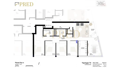 Apartamento T4 para Venda em Canidelo