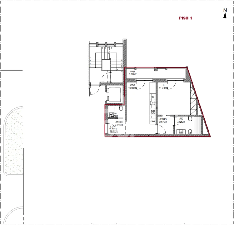 Apartamento T1 para Venda em Viseu Foto 4