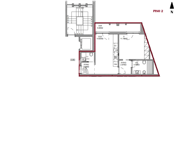 Apartamento T1 para Venda em Viseu Foto 5