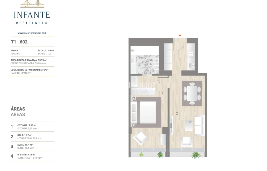 Apartamento T1 para Venda em Estrela Foto 16