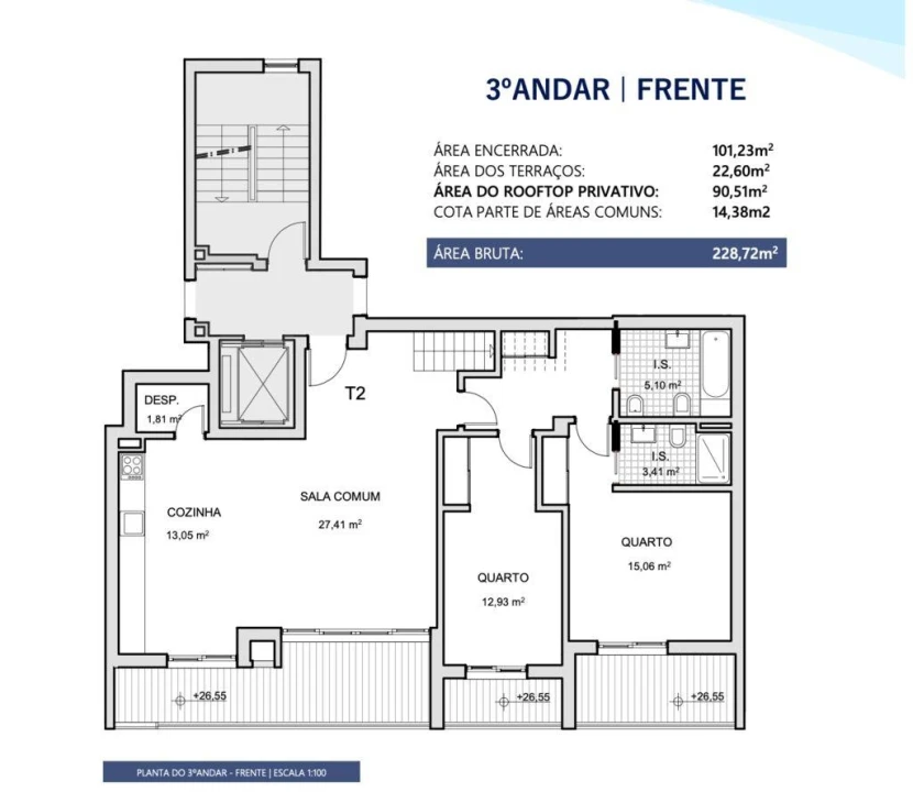 Apartamento T2 para Venda em Montenegro Foto 24