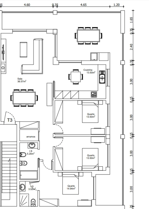 Apartamento T3 para Venda em Leiria, Pousos, Barreira e Cortes