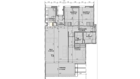 Apartamento T3 para Venda em Mexilhoeira Grande