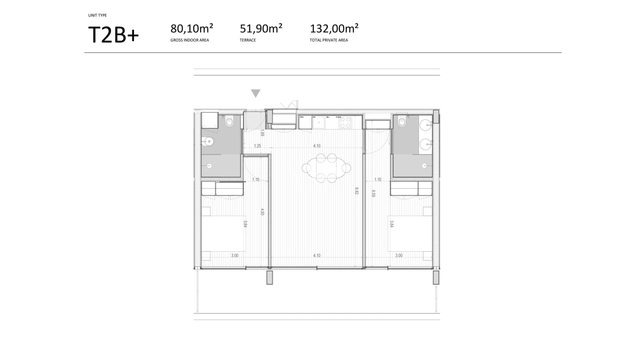 Apartamento T2 para Venda em Lagoa e Carvoeiro Planta 2