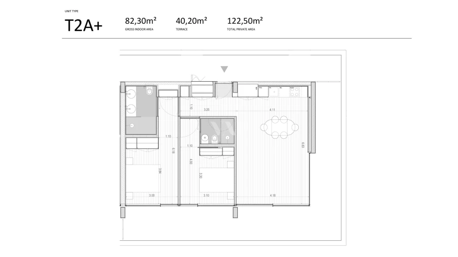 Apartamento T2 para Venda em Lagoa e Carvoeiro Planta 1