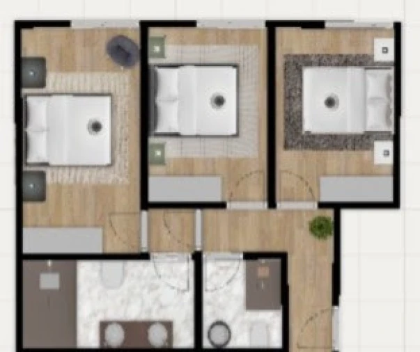 Apartamento T2 para Venda em São Vicente Planta 1