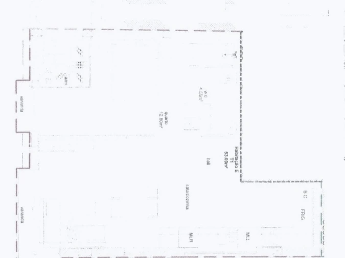 Apartamento T1 para Venda em Glória e Vera Cruz Planta 1