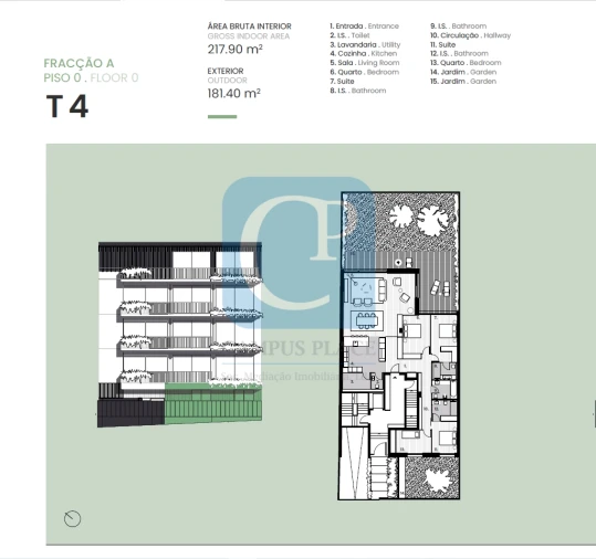Apartamento T4 para Venda em Aldoar, Foz do Douro e Nevogilde Planta 1