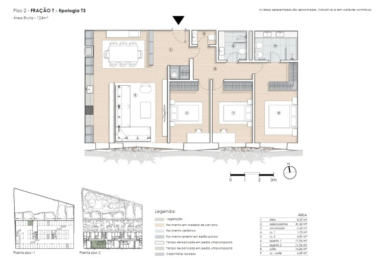 Apartamento T3 para Venda em Paranhos Planta 1