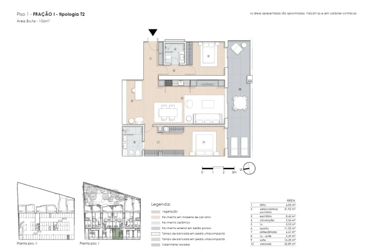 Apartamento T2 para Venda em Paranhos Planta 1