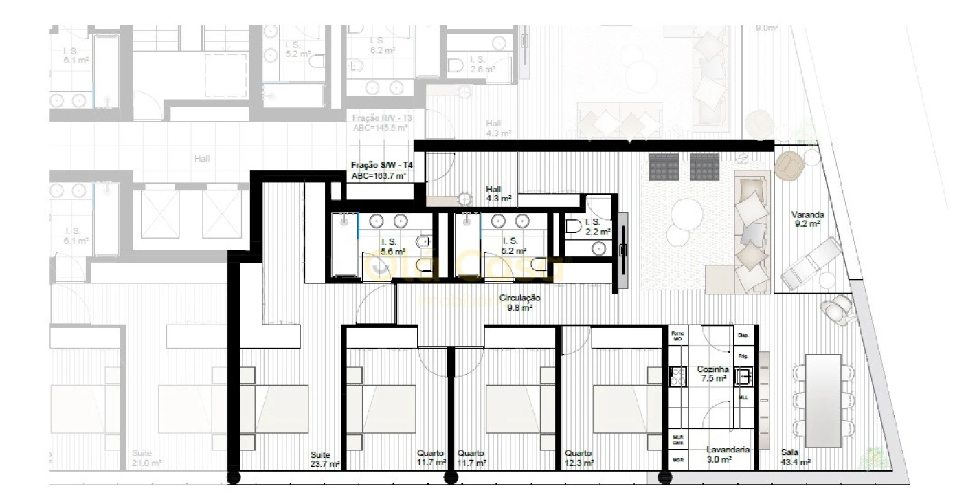 Apartamento T4 para Venda em Canidelo Foto 13