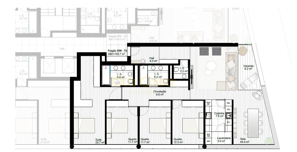 Apartamento T4 para Venda em Canidelo Foto 13