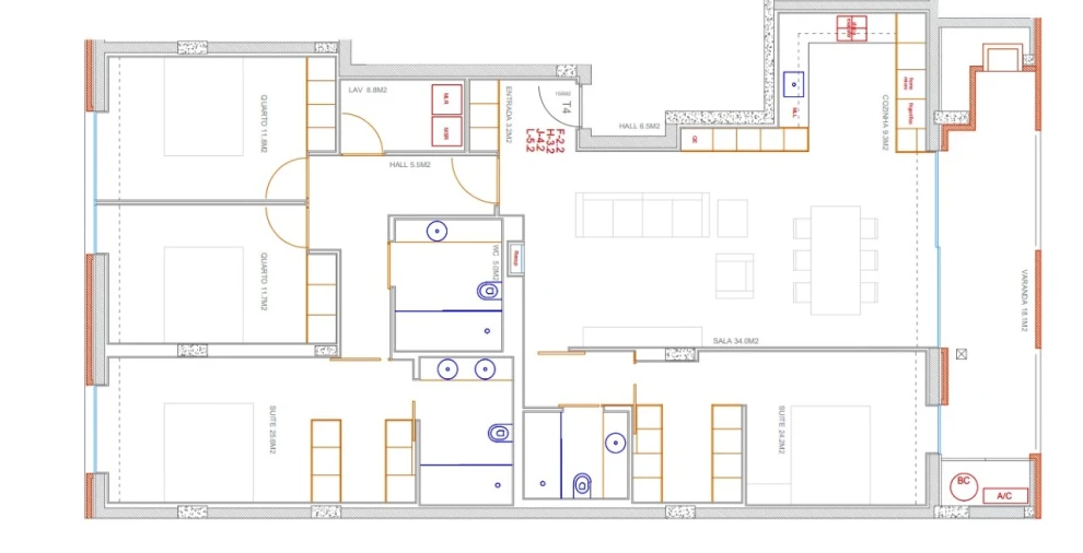 Apartamento T4 para Venda em Costa Planta 1