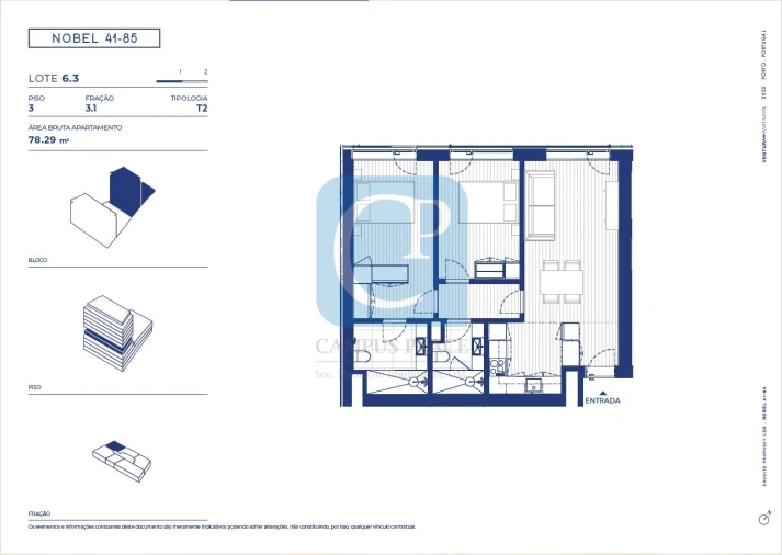 Apartamento T2 para Venda em Campanhã Planta 1