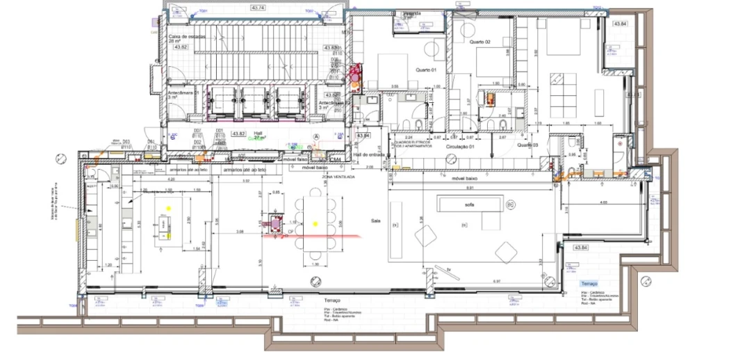 Apartamento T3 para Venda em Lordelo do Ouro e Massarelos Planta 1