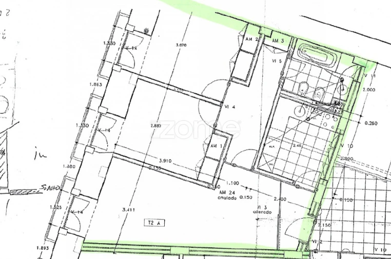 Apartamento T2 para Venda em Misericórdia Planta 1